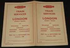 BRITISH RAILWAYS 1940s LONDON KINGS CROSS TIMETABLE  BROCHURE