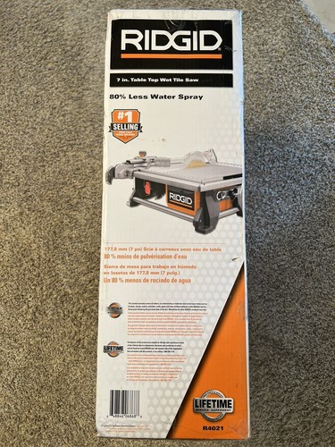 NUEVO EN CAJA Ridgid 6.5 Amp con cable 7" sobremesa azulejo húmedo hoja de sierra porcelana cerámica NUEVO - Imagen 13 de 18