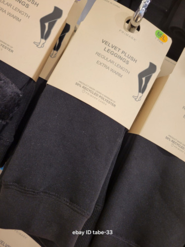 Leggings de felpa de terciopelo de terciopelo para mujer dama forrados de piel sintética negro XS S M L XL XXL - Imagen 8 de 10