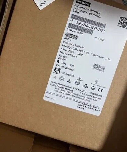 6SL3210-1KE21-7AP1 NEW SIEMENS SINAMICS G120C Rated Power 6SL3210-1KE21-7AP1 - Picture 1 of 1