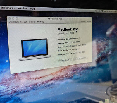 MacBook Pro (13-inch Early 2011 ) 2.3 GHz Intel Core i5 MacBook Pro (13-inch Early 2011 ) 2.3 GHz Intel Core i5