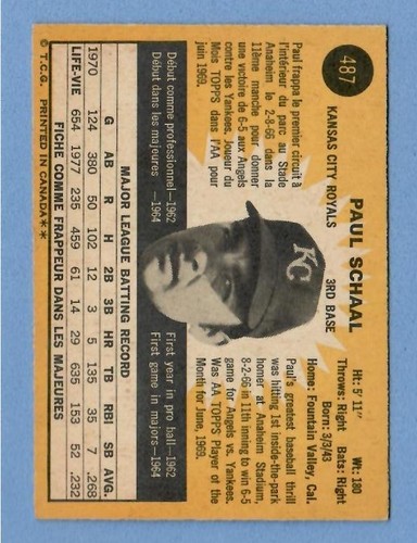 1971 OPC O-PEE-CHEE BASBALL YOU CHOOSE FROM LIST 227-752 *FLAT RATE S&H* HI #s - Picture 282 of 362