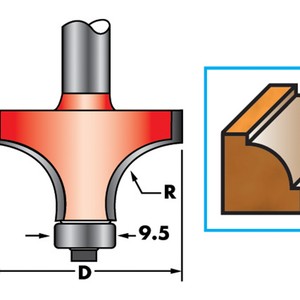 1 1//4/" X 5//8/" X R3//8/" B3//8/" 1//2/" 1//4/" ROUND OVER//OVOLO CUTTER 793772