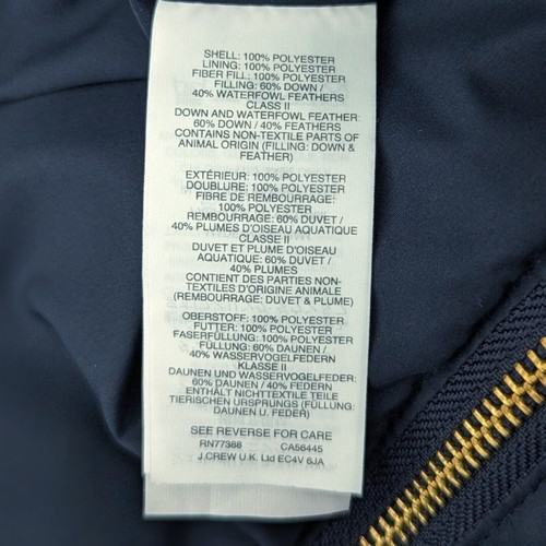J.Crew Mountain Puffer Vest S Navy Blue Down Filled H1622 Gorpcore - Bild 7 von 7
