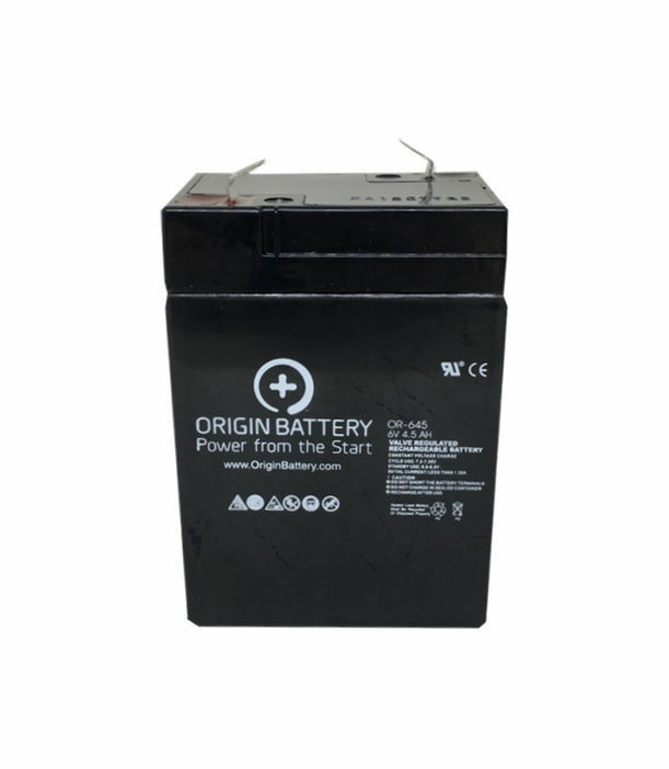 6V 4.5AH SLA AGM Sealed Lead Acid Battery F1 Terminal- Volcano