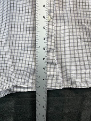 Claiborne Dress Shirt - Mens L - White w Black & Purple - Slim Fit (651) - Picture 7 of 11