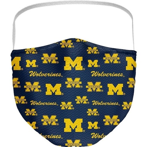 Paquete de 3 cubiertas de máscara facial lavable reoluble lavable de los Michigan Wolverines con licencia de la NCAA - Imagen 2 de 4