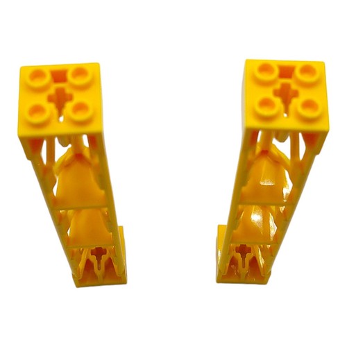 2x Lego® "Mástil de rejilla 2x2x10 Bright Yellow" 6074687 95347 soporte de columna amarillo - Imagen 4 de 5