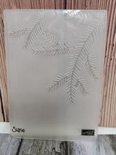 Stampin Up PINE BOUGH TEXTURED IMPRESSIONS Embossing Folder USED