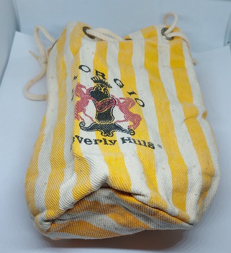Vintage Giorgio Beverly Hills Travel Cosmetic Bag Draw String Pouch Striped