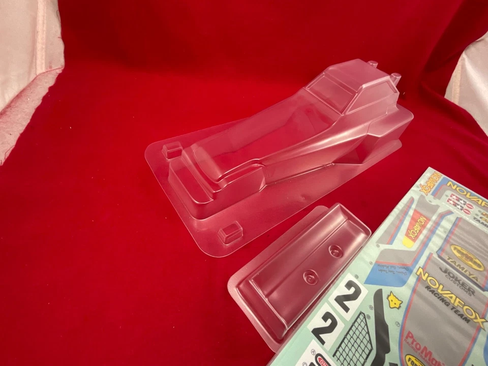 TAMIYA NOVAFOX  BODY + WING / DECALS CLEAR LEXAN  STICKERS UNPAINTED the fox - Image 2 of 3