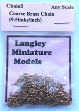 Coarse Chain Ring Link 30 inches Long CHAIN5 Scale Langley Model Kit Accessories