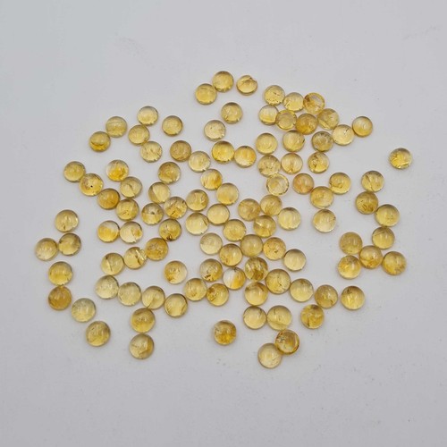 Natural Citrine Round Cabochon Loose Gemstone Lot 76 Pcs 7 MM 100 CT - Picture 2 of 3