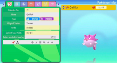 Pokemon Strahlender Diamant & Leuchtende Perle 6IV Shiny QWILFISH MAX EVs