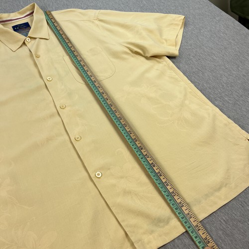 Tommy Bahama Shirt Men XL Yellow Silk Spring Training Cactus League Arizona 2016 - Picture 8 of 10
