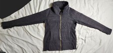 Lululemon Athletica Dark Gray Full Zip Thick Activewear Jacket Size 8