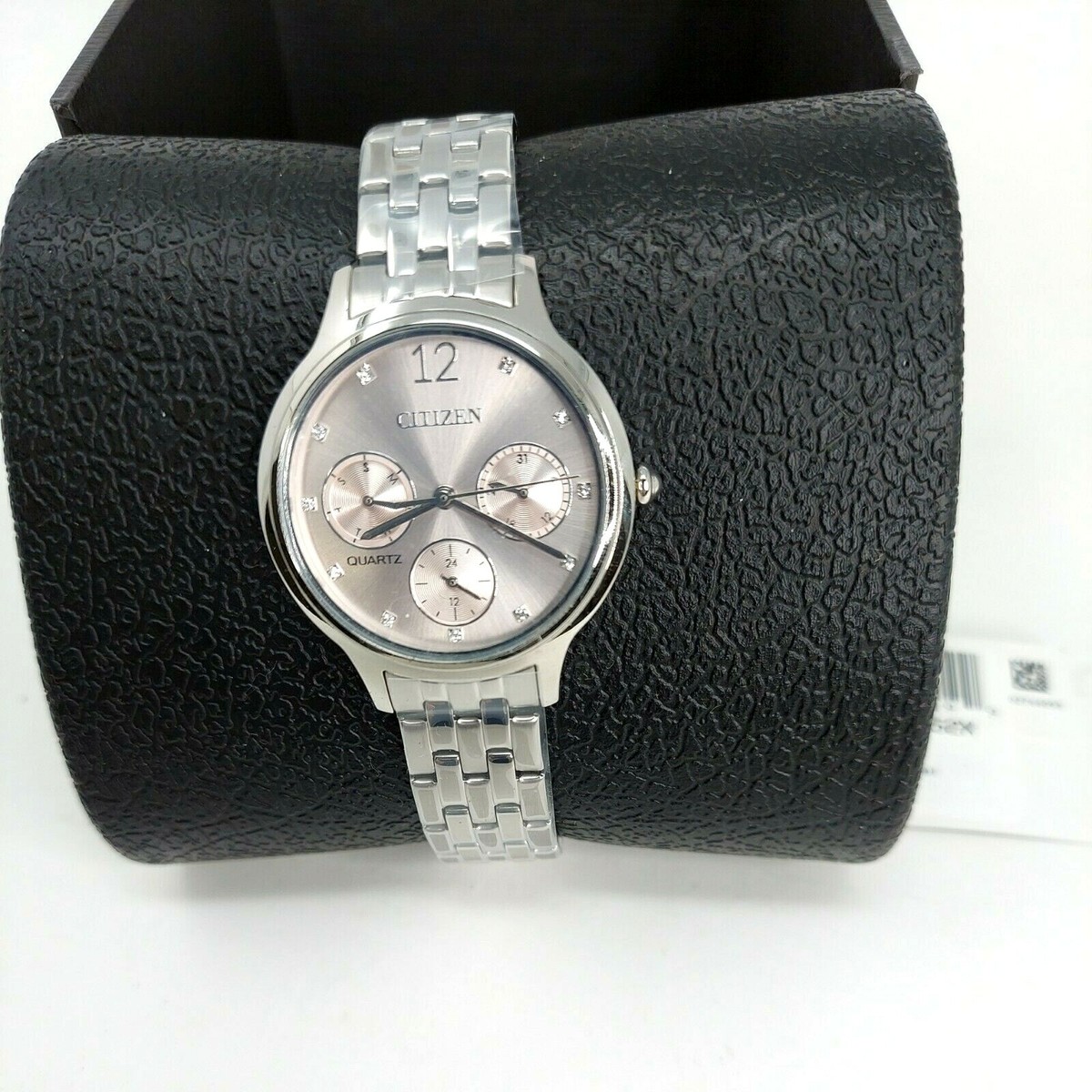 Citizen ED8180-52X Silver Tone Pink Dial Swarovski Crystals Citizen ED8180-52X Silver Tone Pink Dial Swarovski Crystals