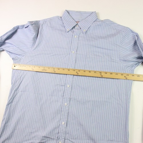 Thomas Pink Shirt Mens 16.5 - 36.5 Blue Classic Fit Dress Button Up READ - Picture 7 of 11
