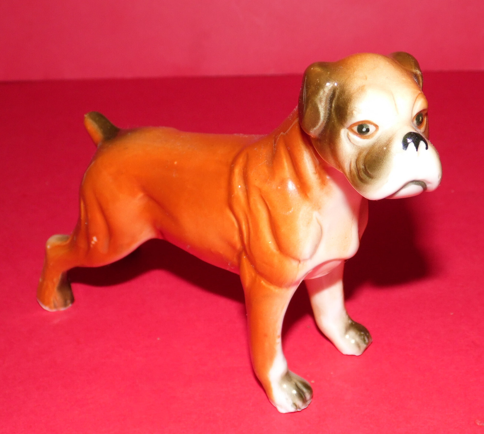 5 VINTAGE BOXER DOG FIGURINES * Porcelain / Ceramic * Collectable Dogs