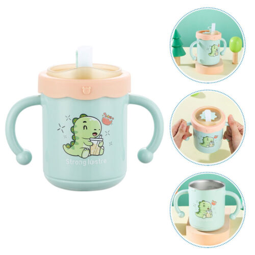 Baby Water Mug Toddlers Water Cup With Straw Reusable Cartoon Mug Kids Water Cup - Picture 1 of 12