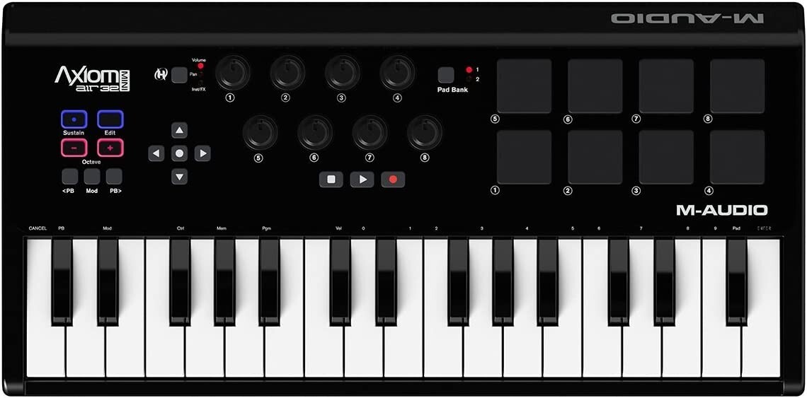 M-Audio Axiom AIR Mini 32-Key USB MIDI Keyboard & Drum Pad