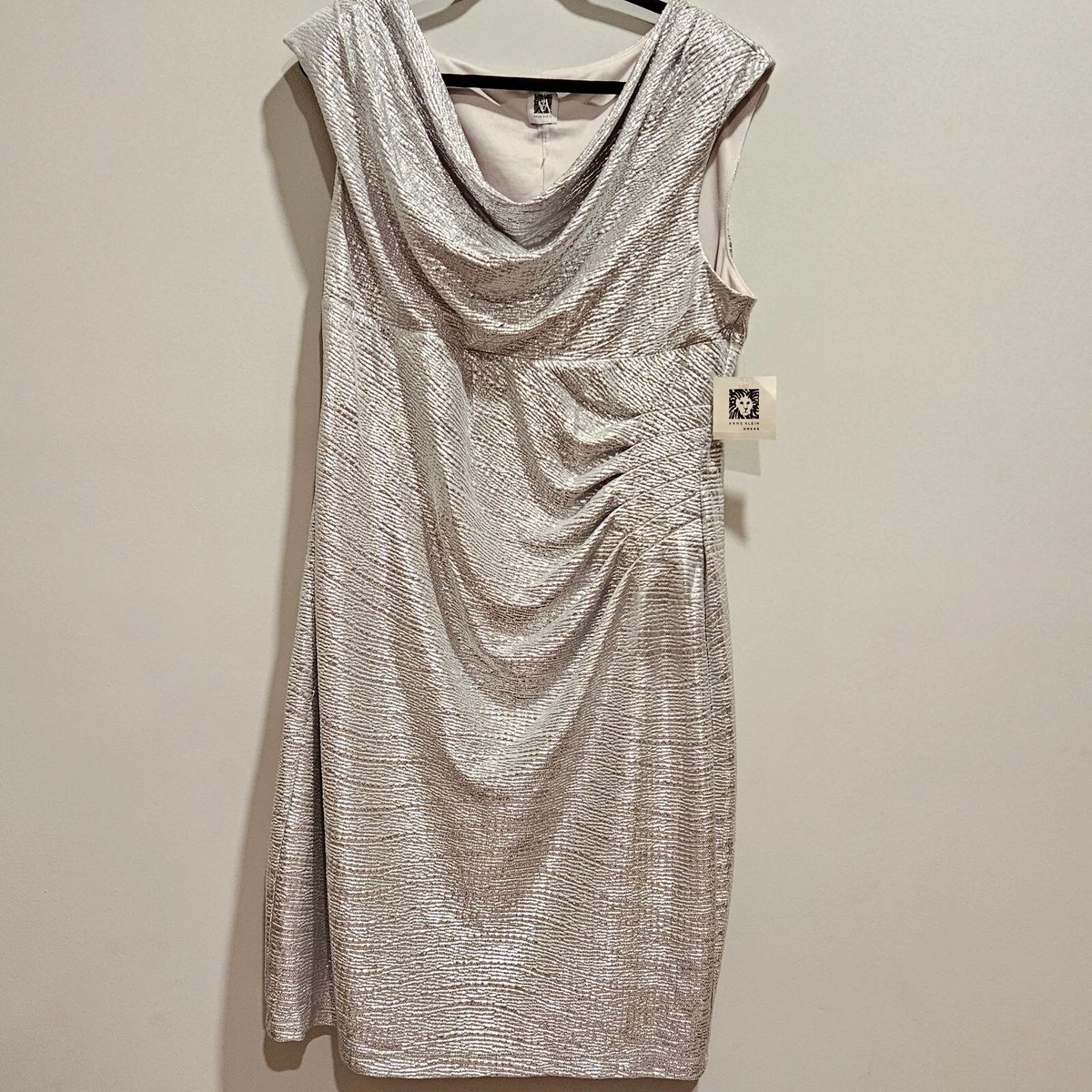 anne klein silver dress