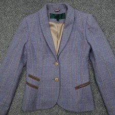 Holland Cooper Wool Blazer Size 8 Womens Purple