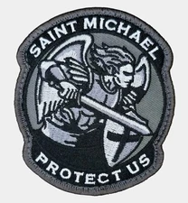 ST MICHAEL PROTECT US MODERN MILSPEC MONKEY MSM TACTICAL ARMY SWAT HOOK PATCH