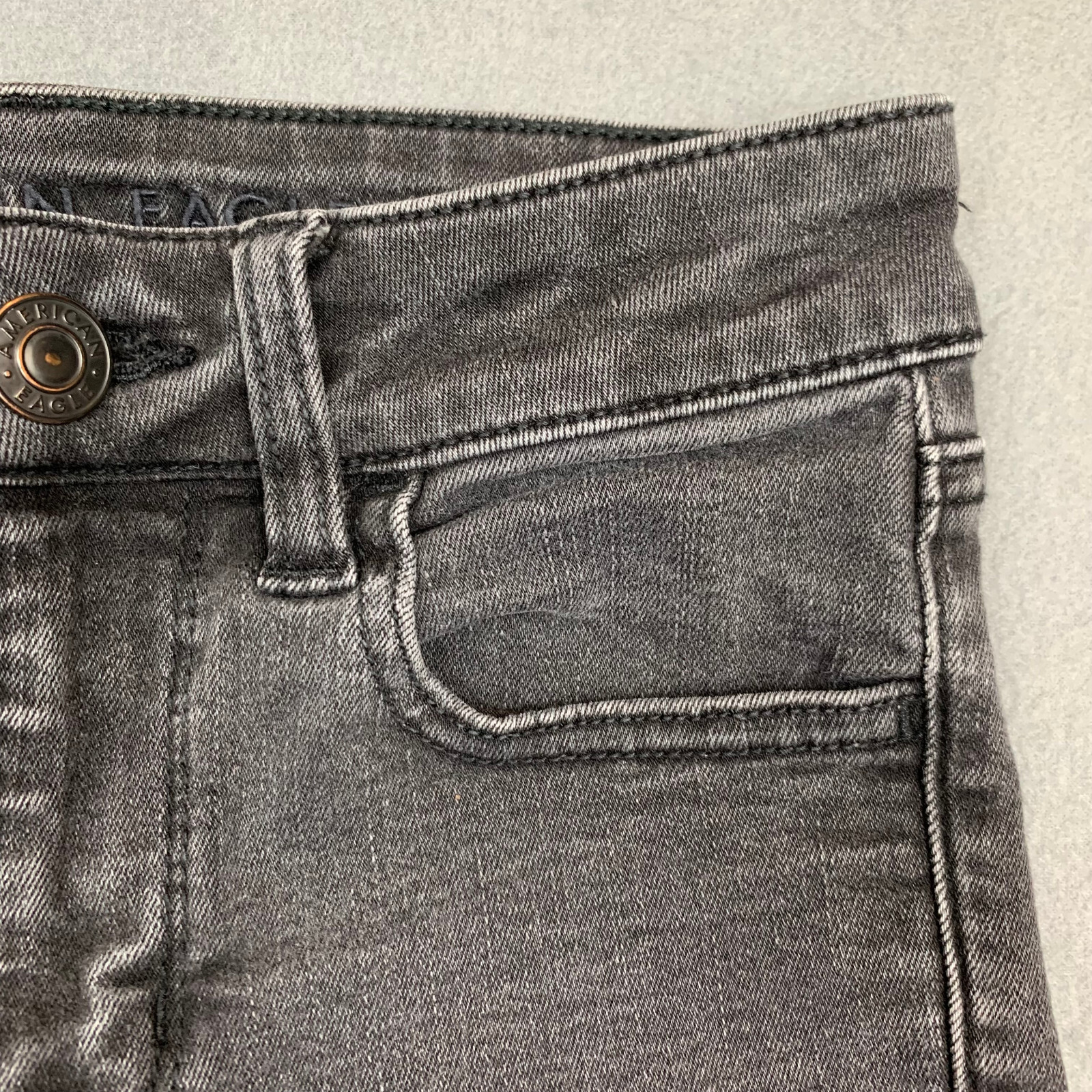 American Eagle Women's Size 0 Short Jegging Next Level Stretch Black 1938 image 5