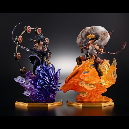 Naruto Uzumaki Fujin & Sasuke Uchiha Raijin LMTD Set MegaHouse Precious G.E.M. - Photo 3/10