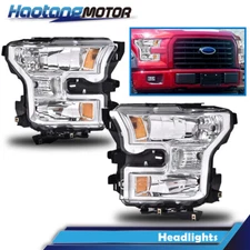 1 Pair Headlights Head Lamps Left & Right Fit For 2015-2017 Ford F150 