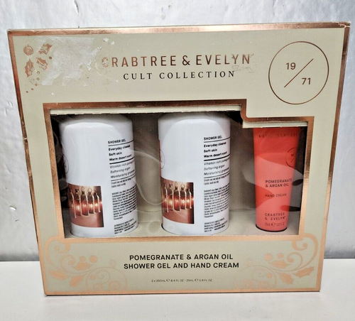 Crabtree & Evelyn Cult Collection Pomegranate Argan Oil Shower Gel & Hand Cream