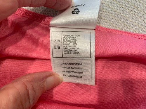 Disney Collection Kids Girls Pink Sleeping Beauty Aurora Costume Dress Size 5-6 - Picture 12 of 12