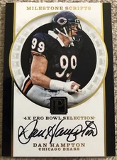 DAN HAMPTON 2017 Panini Pantheon Milestone Scripts Gold Auto /25 MS-DH Bears