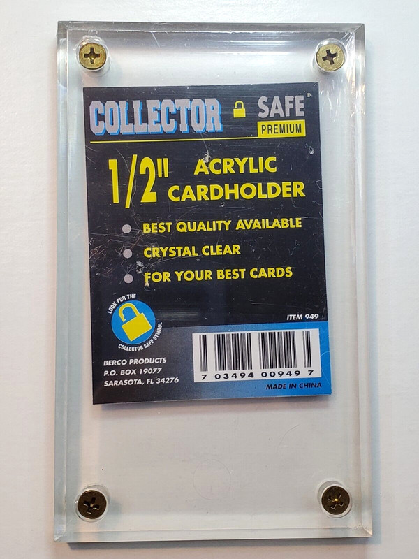 New 1/2" Thick Acrylic Crystal Clear Card Holder Non-recessed 4 Screws (B)