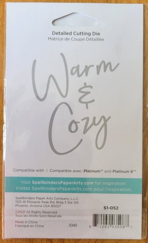 Spellbinders Script Warm & Cozy S1-052 - Picture 2 of 4