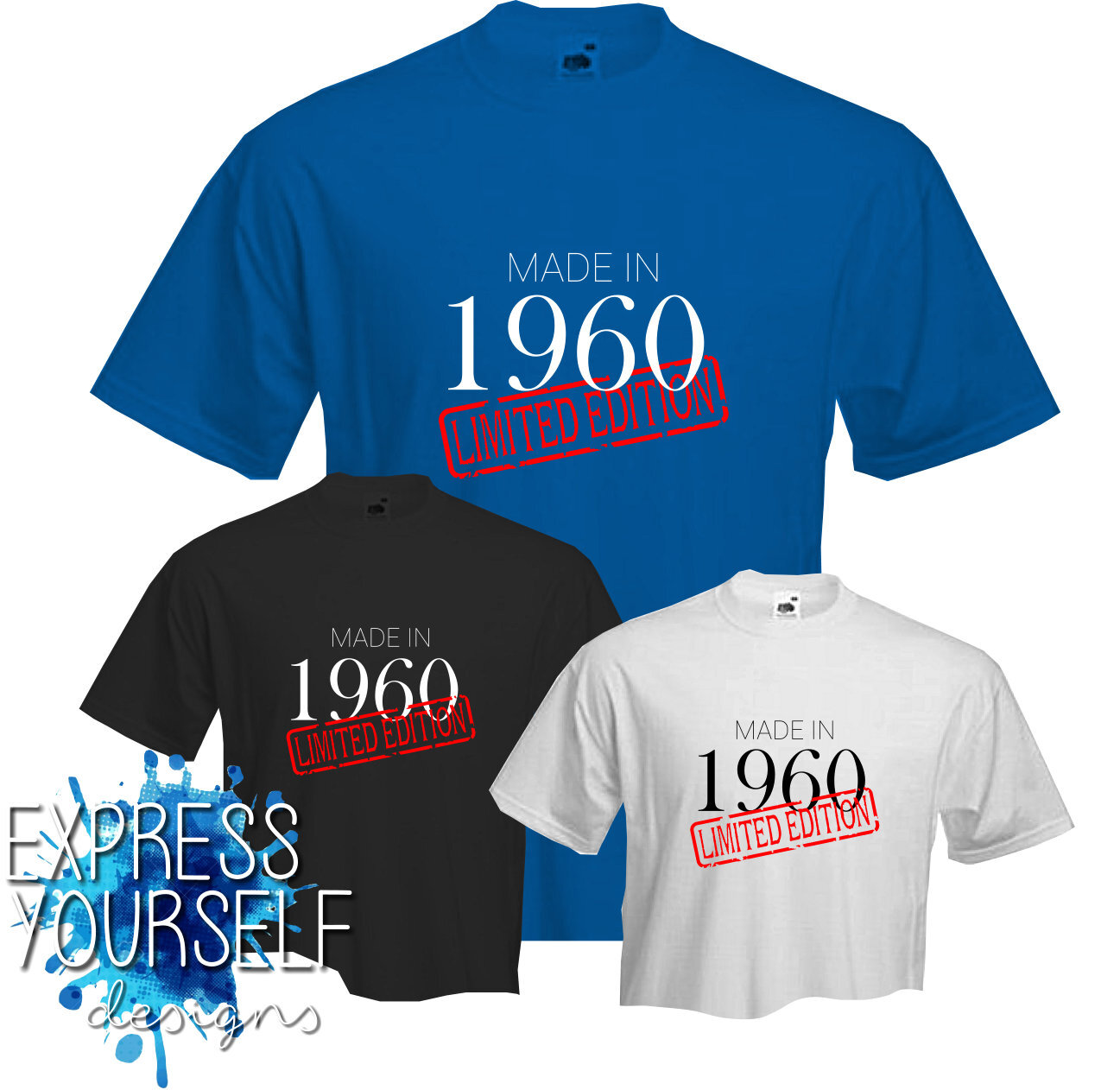 ALTRA EDIZIONE LIMITATA 1960 T shirt 65° COMPLEANNO (2025) divertente regalo NUOVO