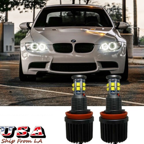 2xH8 LED 120W per Angel Eyes Halo Ring Bulbs For BMW 323i 325i 328i 335i E90 E92 - Bild 1 von 11