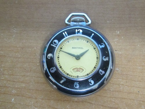 E. Ingraham Sentinel Art Deco Pocket Watch Working