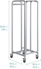 ECR4Kids The Surf Storage Rack, Classroom Furniture, Silver, 30-Piece