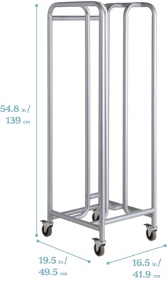 ECR4Kids The Surf Storage Rack, Classroom Furniture, Silver, 30-Piece