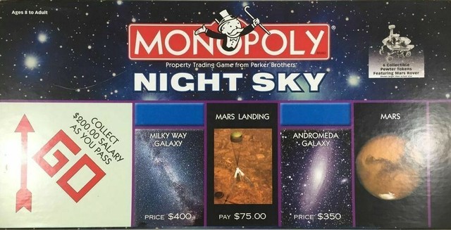 Usaopoly Monopoly Night Sky Solar System Edition Game