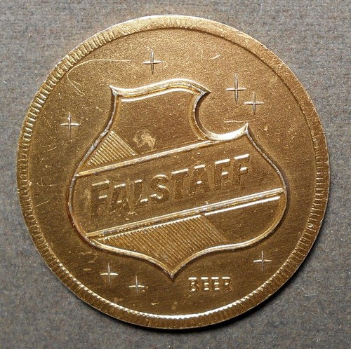Falstaff Beer Pid La Cerveza Suprema, Para Su Suerte. Gold anodized aluminum,