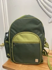 NEW All Camp Picnic Backpack Outdoor Gear Utensils Wine Glasses Plate S&P