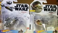 Hot Wheels Star Wars Starships Razor Crest and The Child Hover Pram
