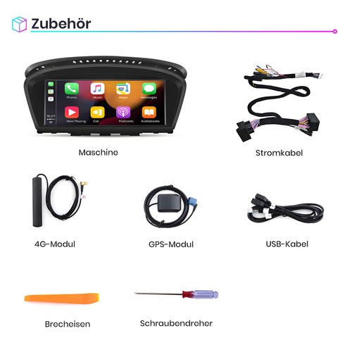 Per BMW E60 E61 E90 CCC GPS Navi Android 13 8Core Autoradio 6+128G CarPlay FOTOCAMERA - Foto 13 di 13