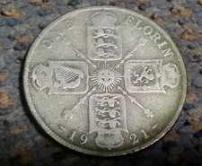1921 UK One Florin silver King George 5th