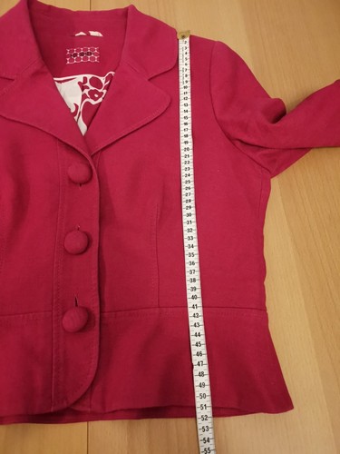 Blazer formal Hobbs London para mujer fucsia lino mezcla algodón talla 14 #Hob40J# - Imagen 13 de 20