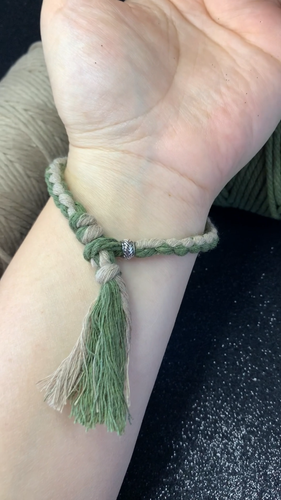 macrame 3mm cotton cord bracelet , Tibetan Ornament Braided Bracelet, Unisex - Video 1 of 1