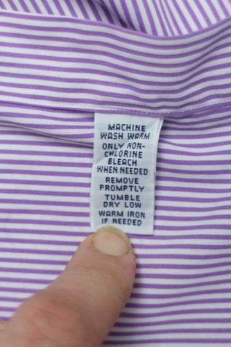 Polo by Ralph Lauren Men Formal Shirt Classic Fit Purple Striped size 17 34/35 - Picture 5 of 5